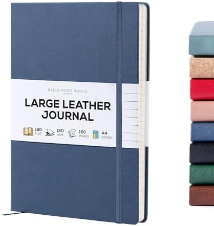 Beechmore Books Ruled Notebook A4 Hardcover - Lined