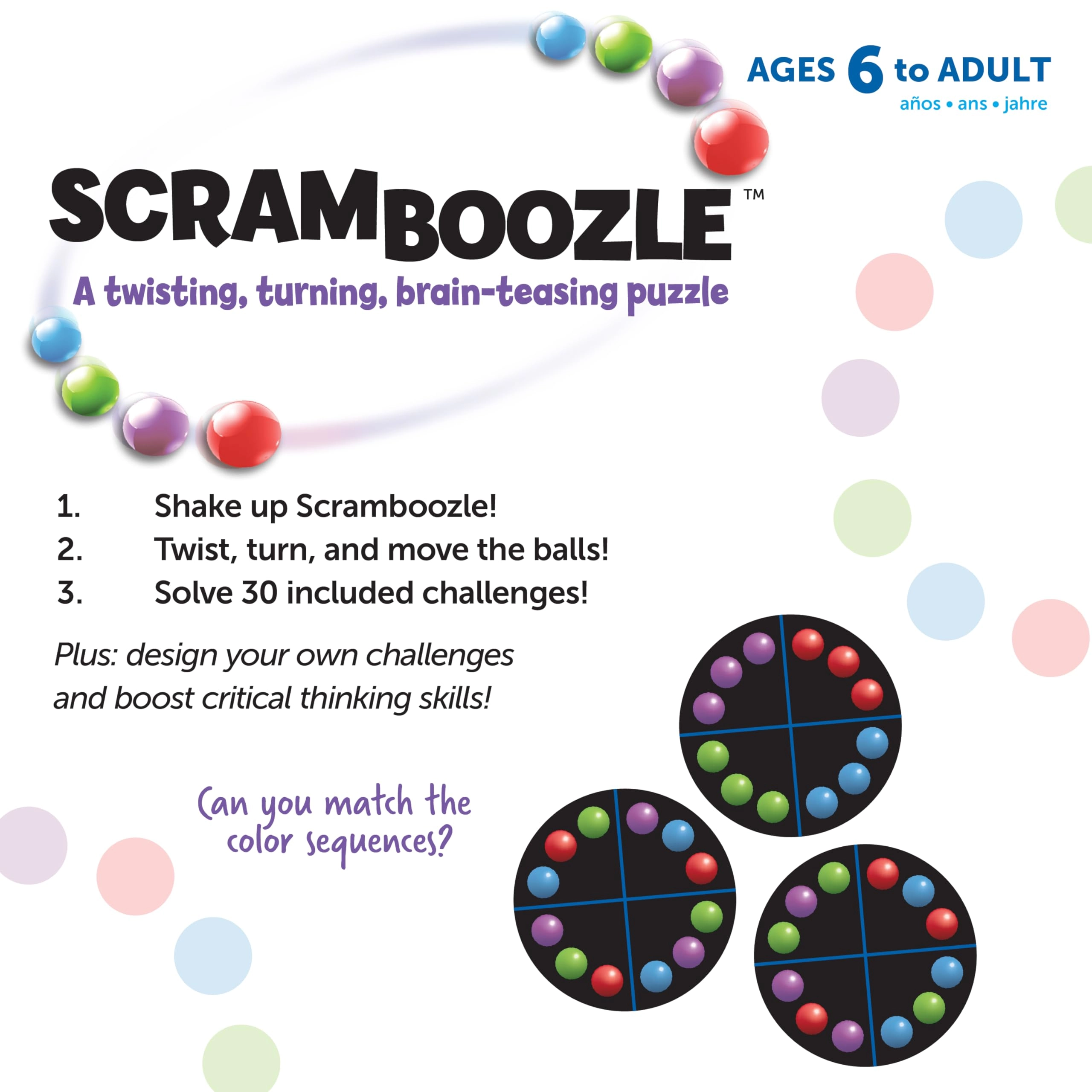 Scramboozle! Puzzle Ball - Ages 6+ 30 Challenges