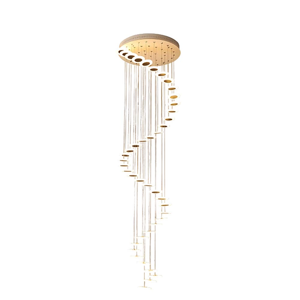 LED Modern Staircase Long Chandelier - 16 heads Warm light