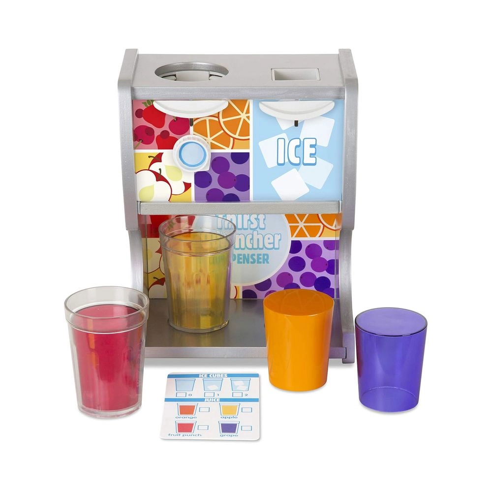 Melissa & Doug Thirst Quencher Dispenser Wooden Pretend Playset - 12 pcs (622-MD9300)