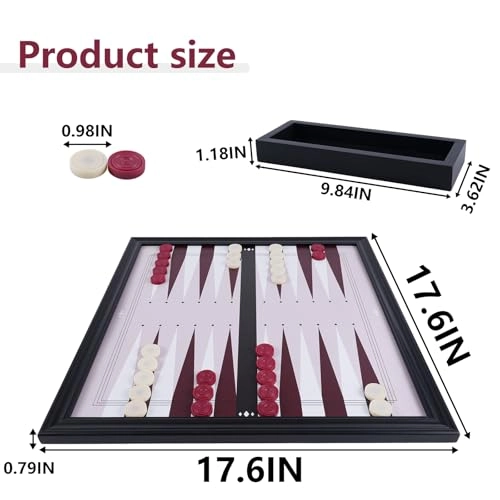Backgammon Set - Red Wood