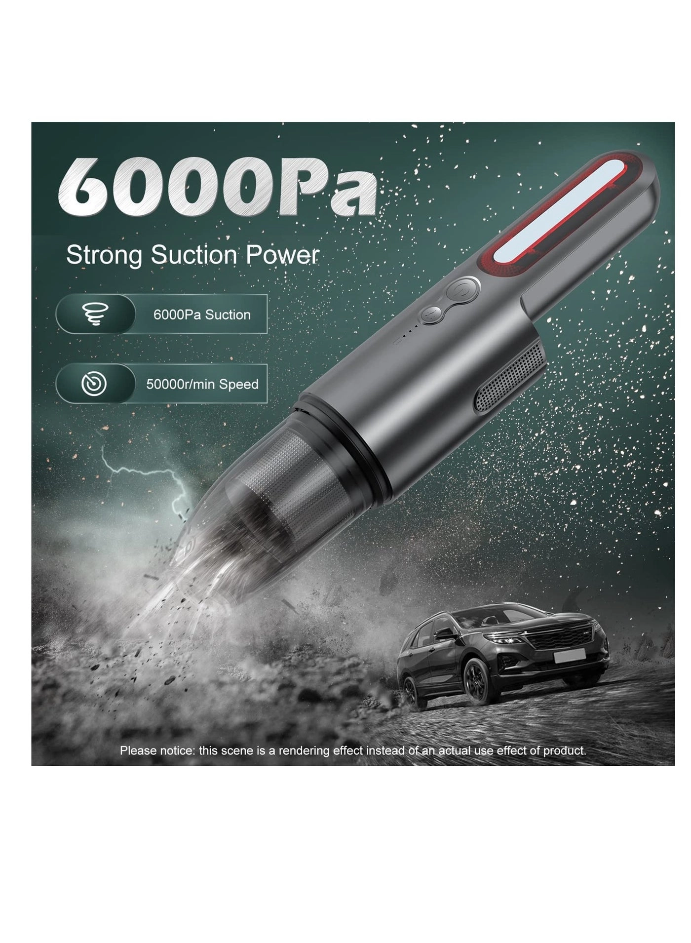 Handheld Car Vacuum Cleaner - 4000mAh
