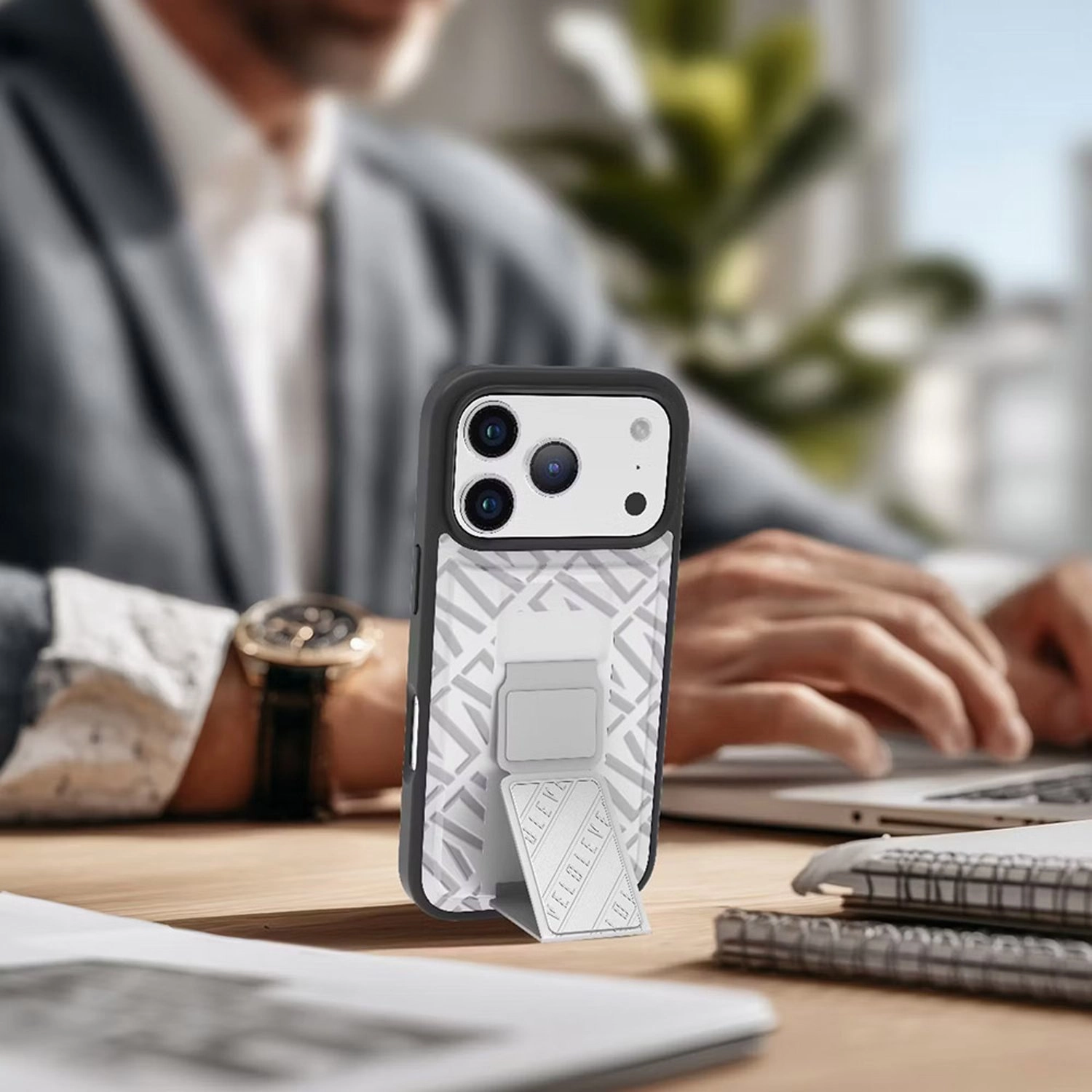 Morphix Cuero Gripstand Case for iPhone 17 Pro