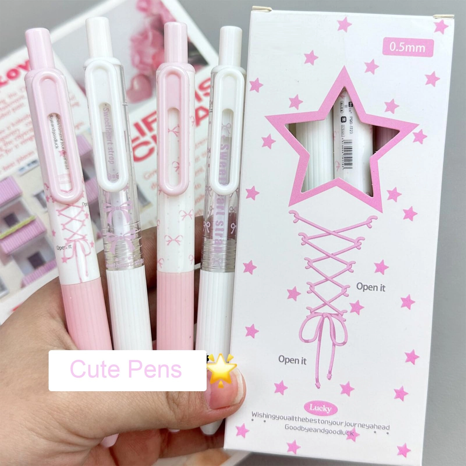 Cute Gel Pen - 4Pcs 0.5mm