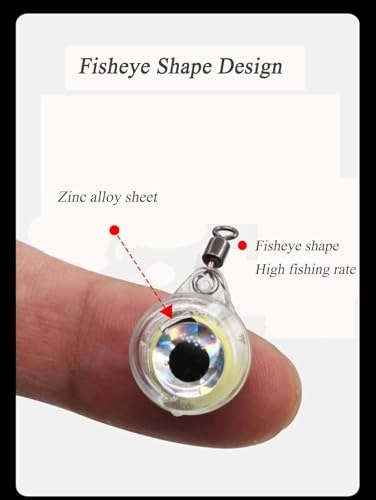 Fisheye Shaped Flasher - 10 Pack Green Mini