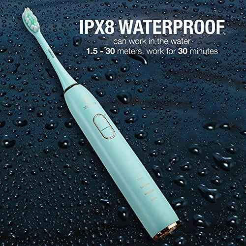 Electric Toothbrush - Sonic Rechargeable 4 Brush Heads