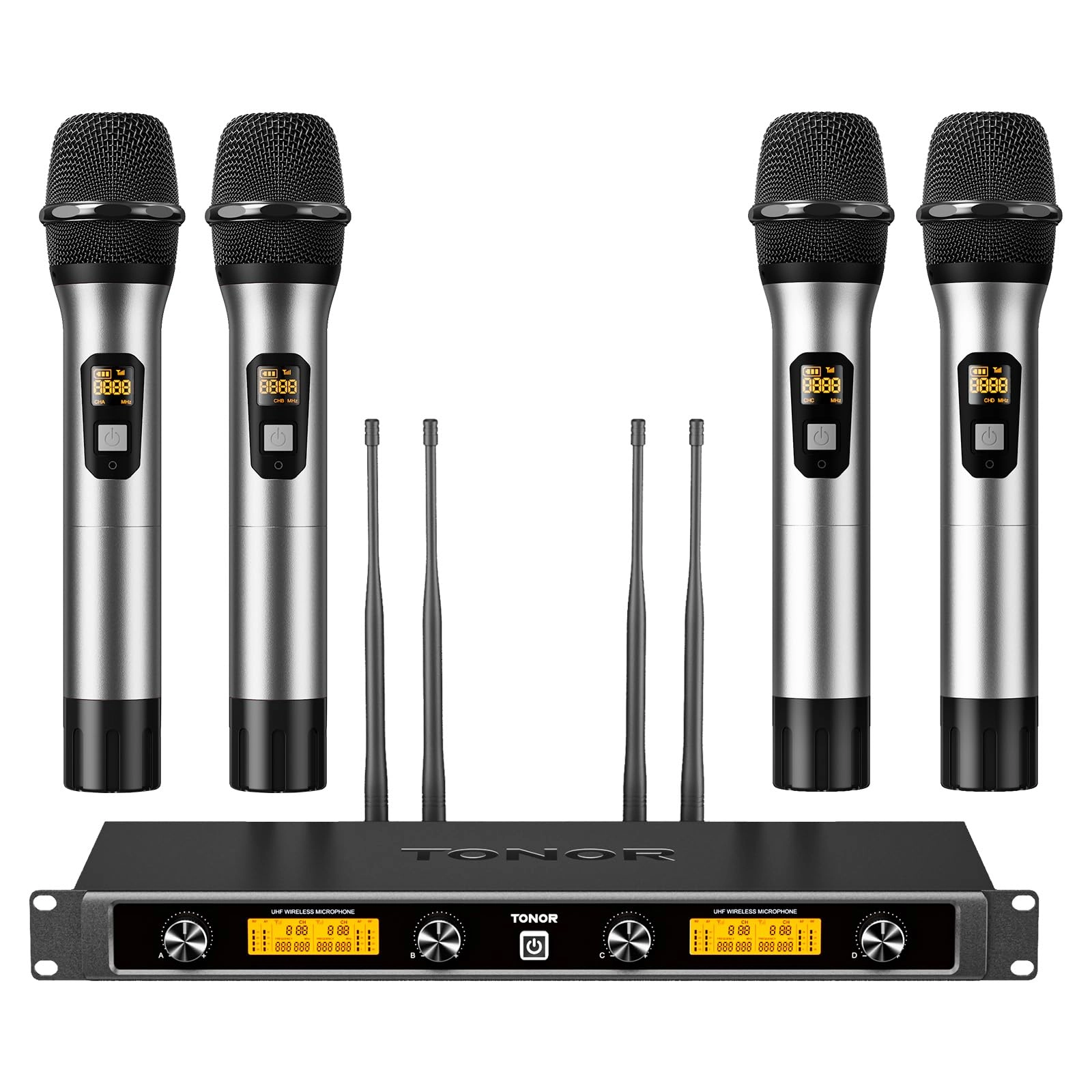 Wireless Microphones System - 4 UHF