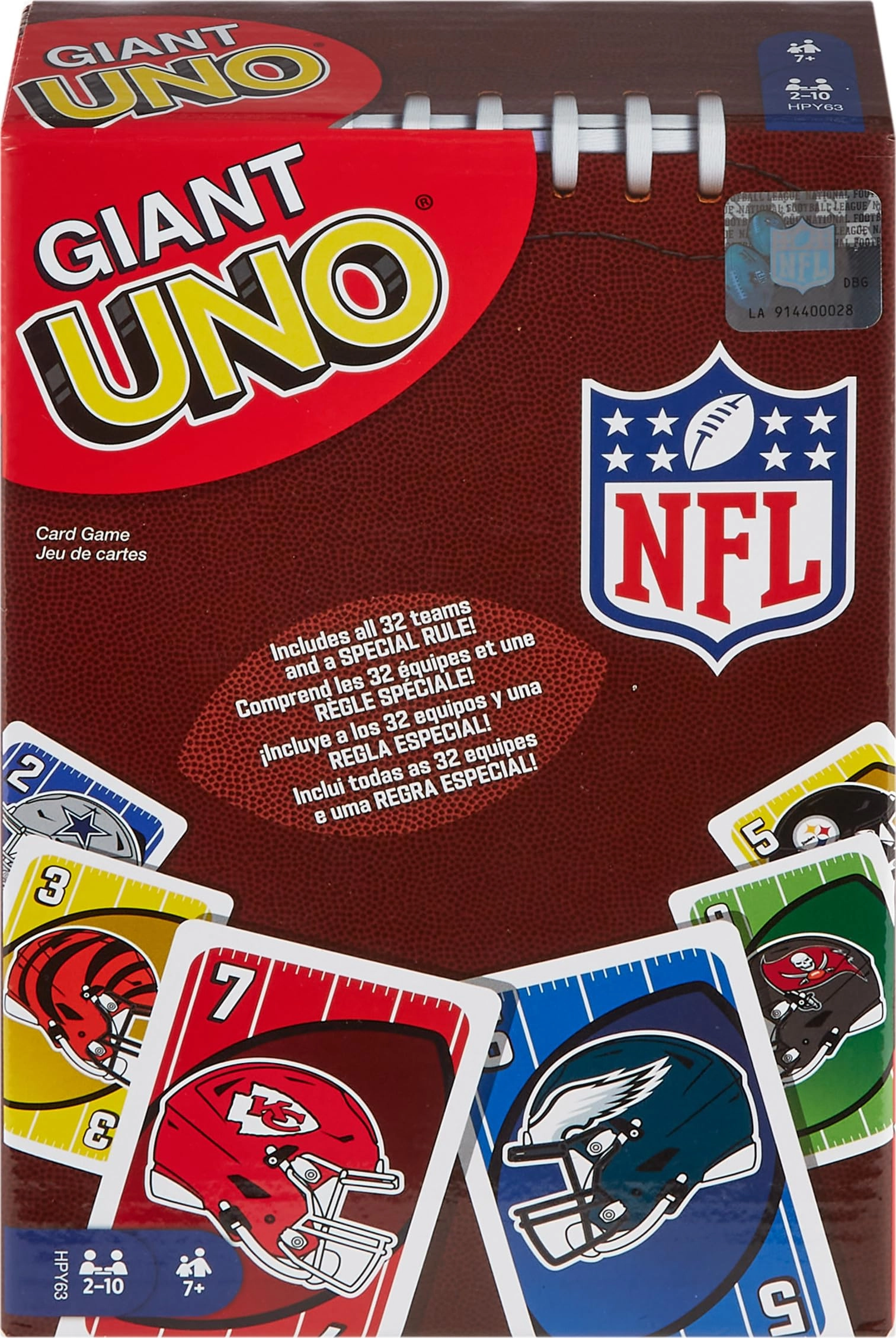 Mattel Games UNO: NFL - Giant Oversized Cards