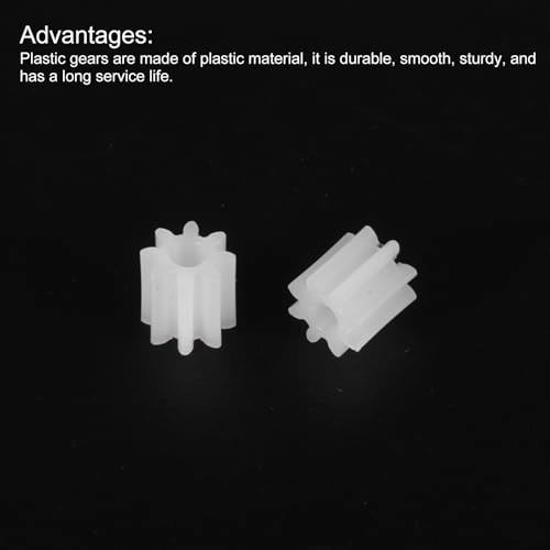 Plastic Gears - 50 Pcs 8 Teeth Module 0.5