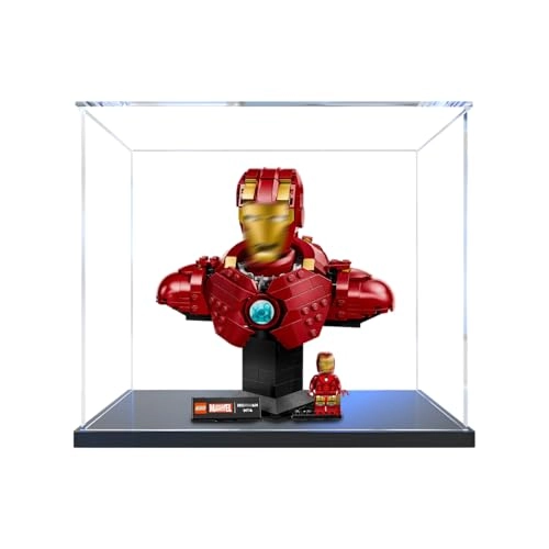 Acrylic Figures Display Box - 25x15x20cm Black Dustproof