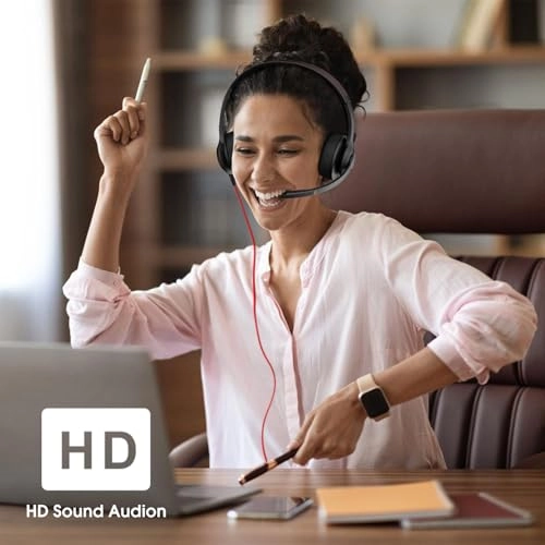 USB Headset with Microphone for PC Wired Headset