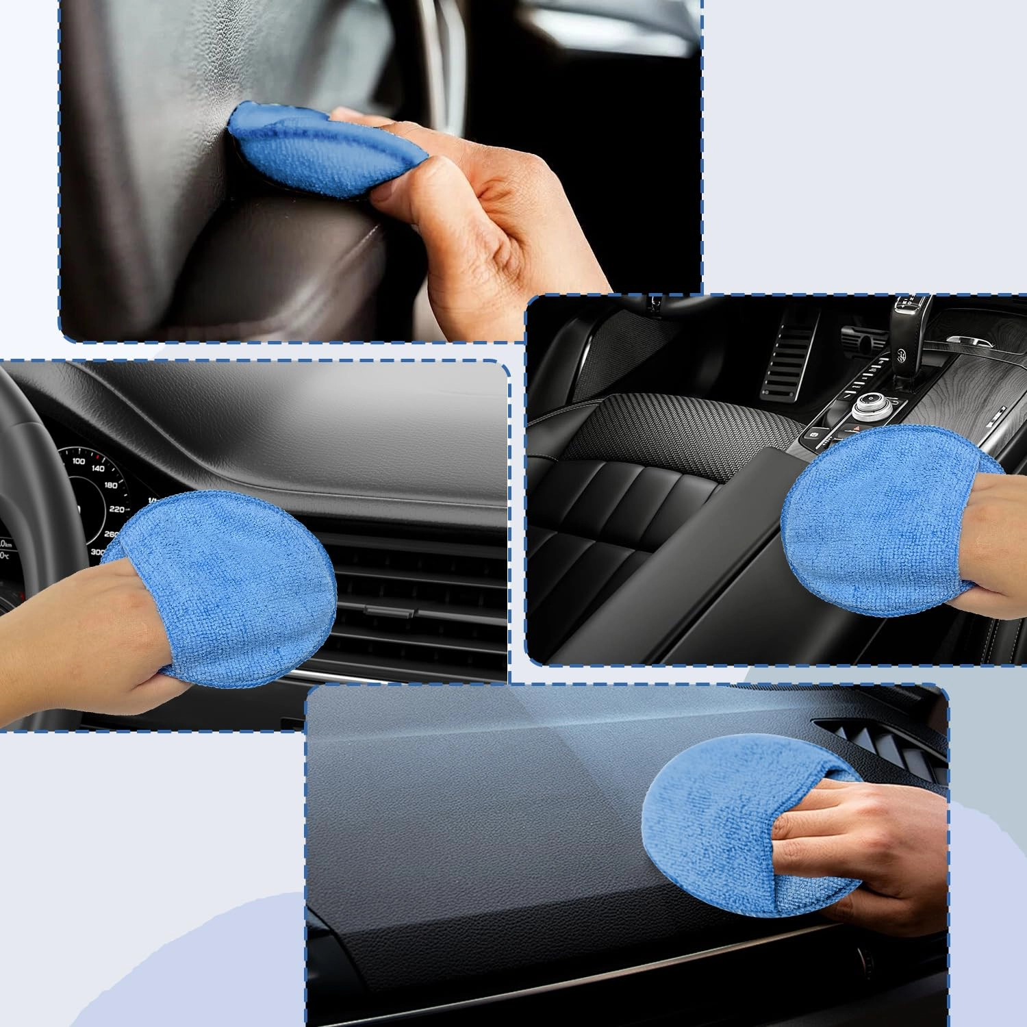 Microfiber Car Wax Applicator Pads