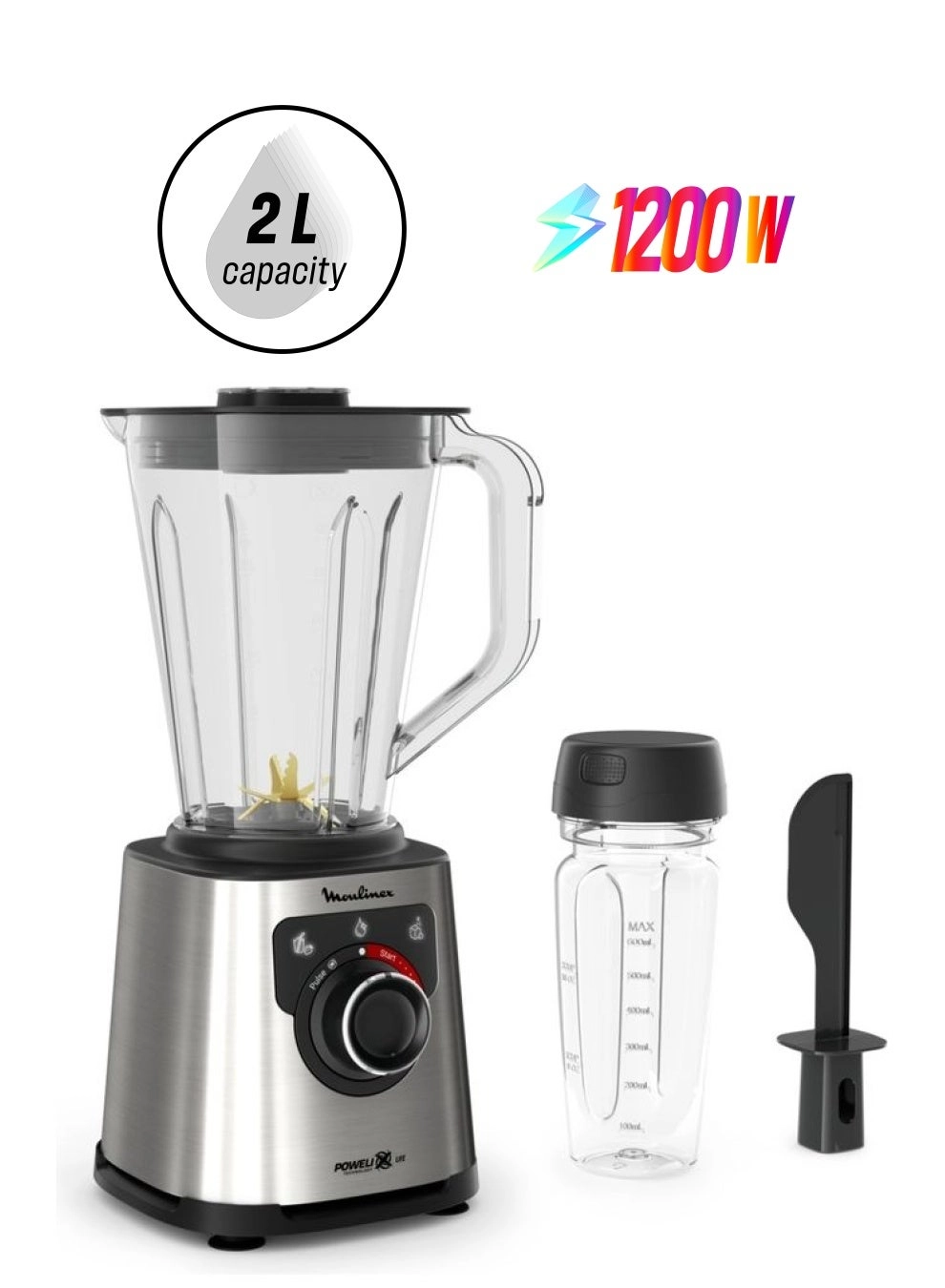 Moulinex PerfectMix - High Speed Powelix Life Technology Light Unbreakable Jar