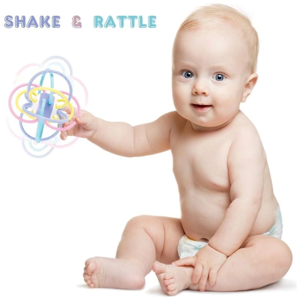 Baby Teething Rattle Grasping Ball Toy - BPA-free