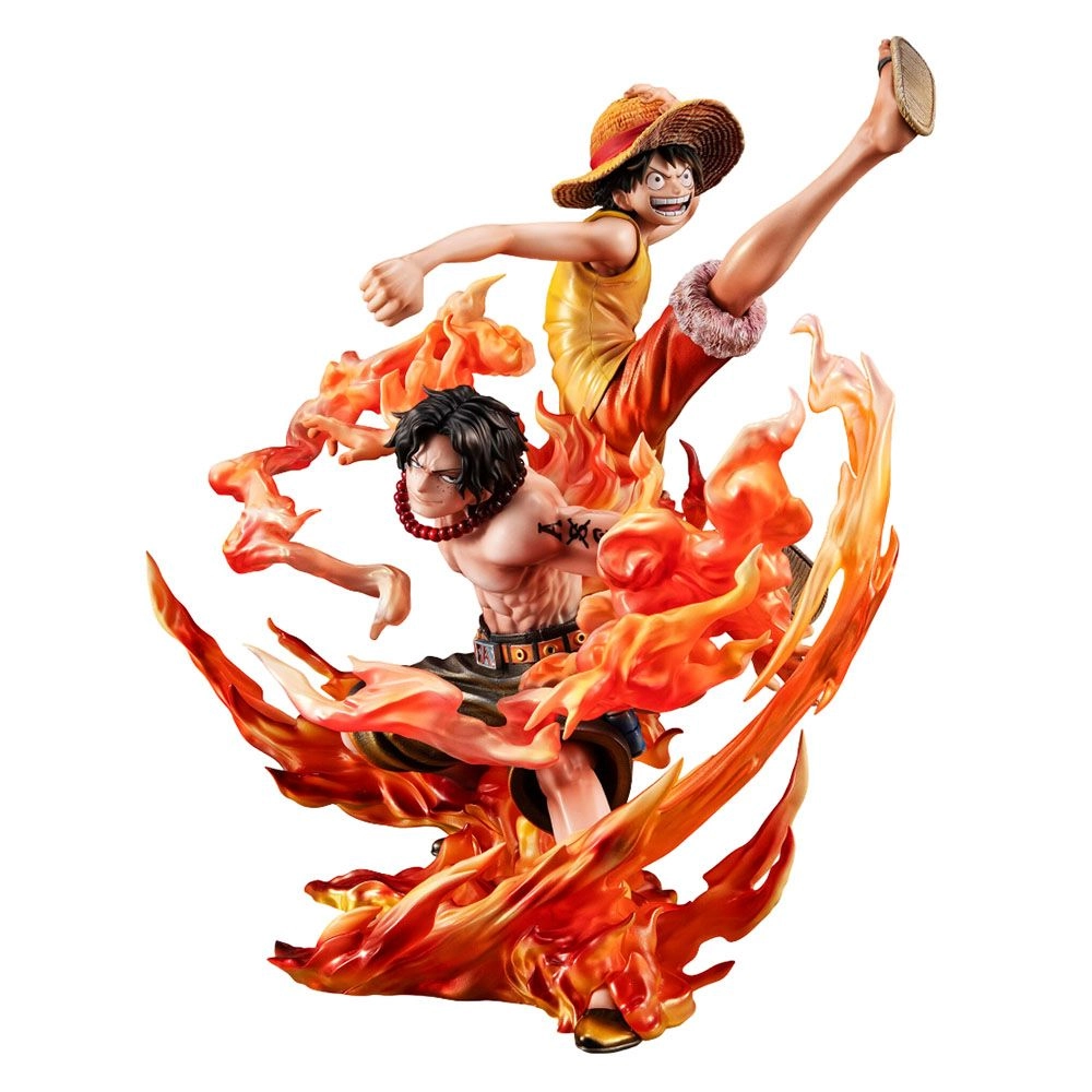 MegaHouse Luffy & Ace - One Piece - Portrait Of Pirates One Piece Neo - Maximum Luffy & Ace - Bond Between Brothers (24.5 cm) (MH-716454)