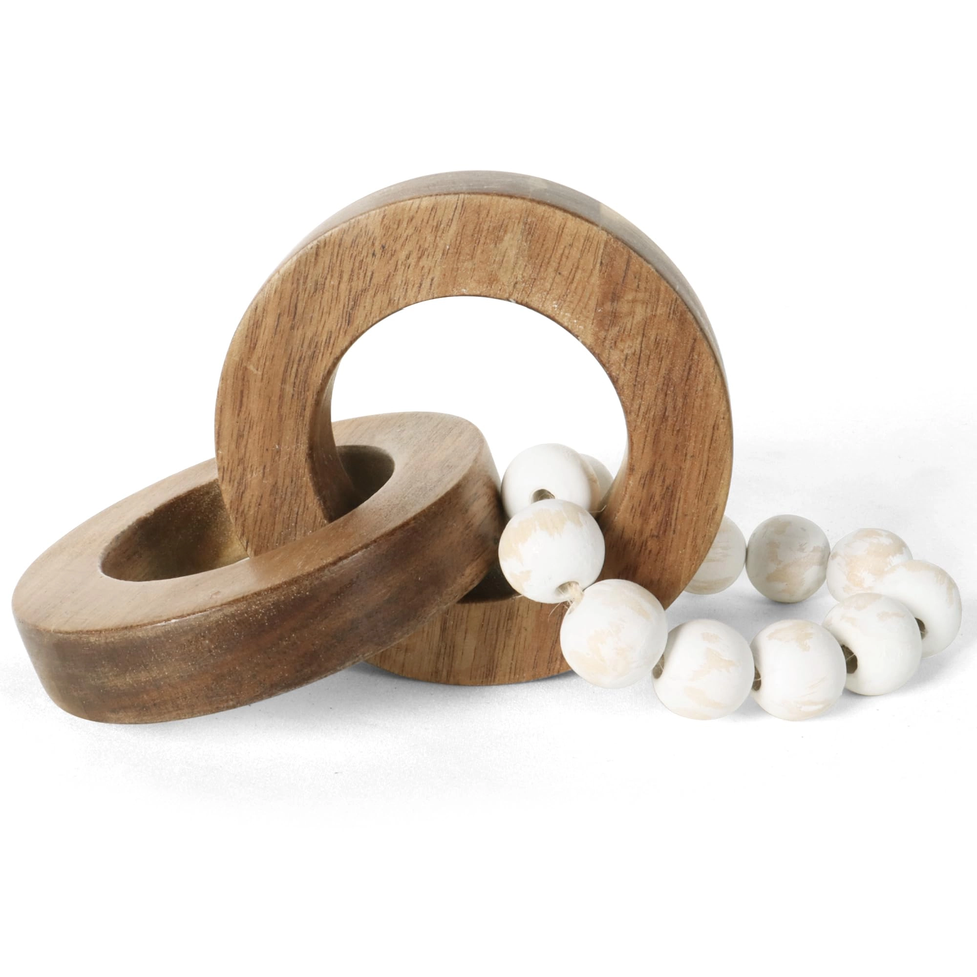 oakrain Wood Chain Link Decor - Acacia wood