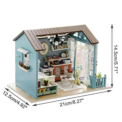 Diy Miniature Dollhouse Kit - 3D Wooden Led Lights