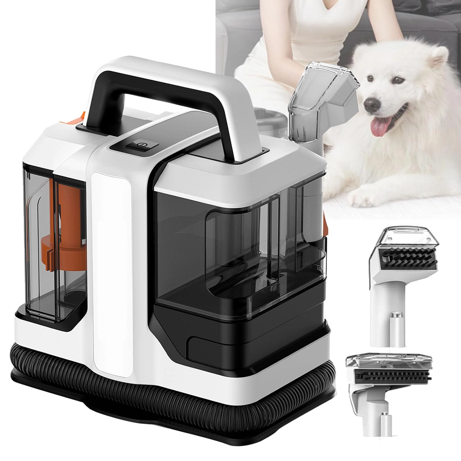 6-in-1 Portable Carpet Washer - Hot and Cold Water Extraction
