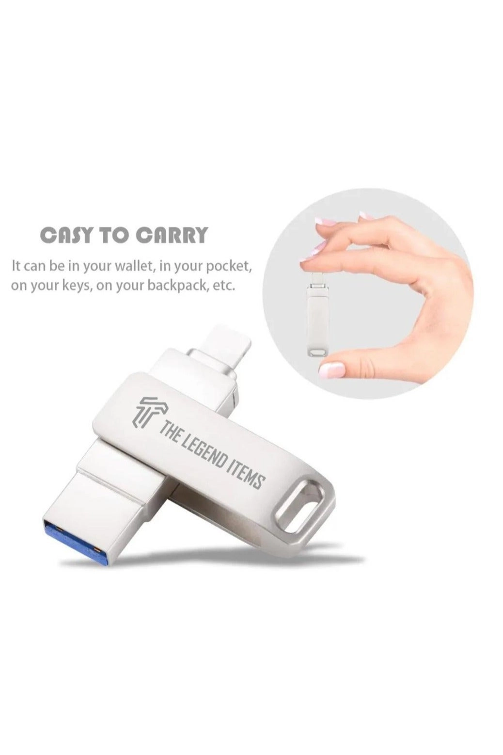 USB Flash Drive - USB 2.0 Type C and USB A 2TB