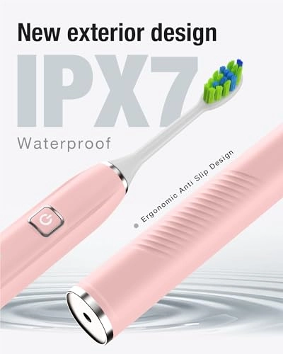 Sonic Electric Toothbrush - 6 Brush Heads 5 Modes 2 Minute Timer