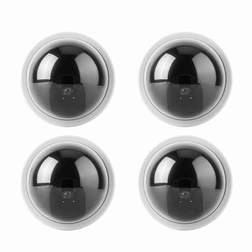 Dome Simulation Camera - 4pcs Flashing Led Light White