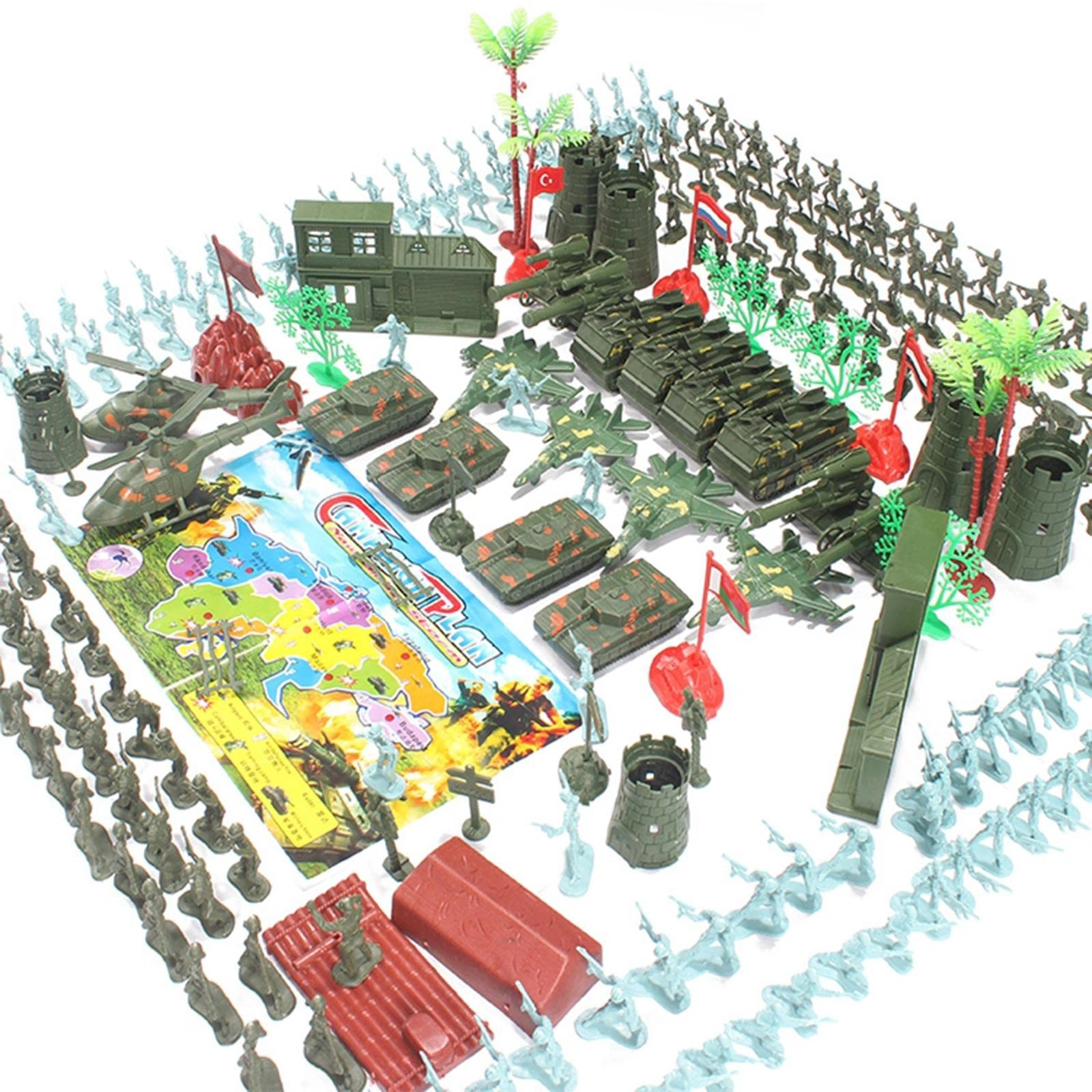 LOOM TREE Plastic War Army Men Toy Soldier Set - 219.00 yr(s) 280 piece(s)
