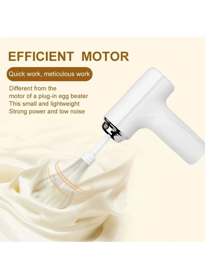 Handheld Cream Mixer - USB Rechargeable 3-Speed 2-in-1