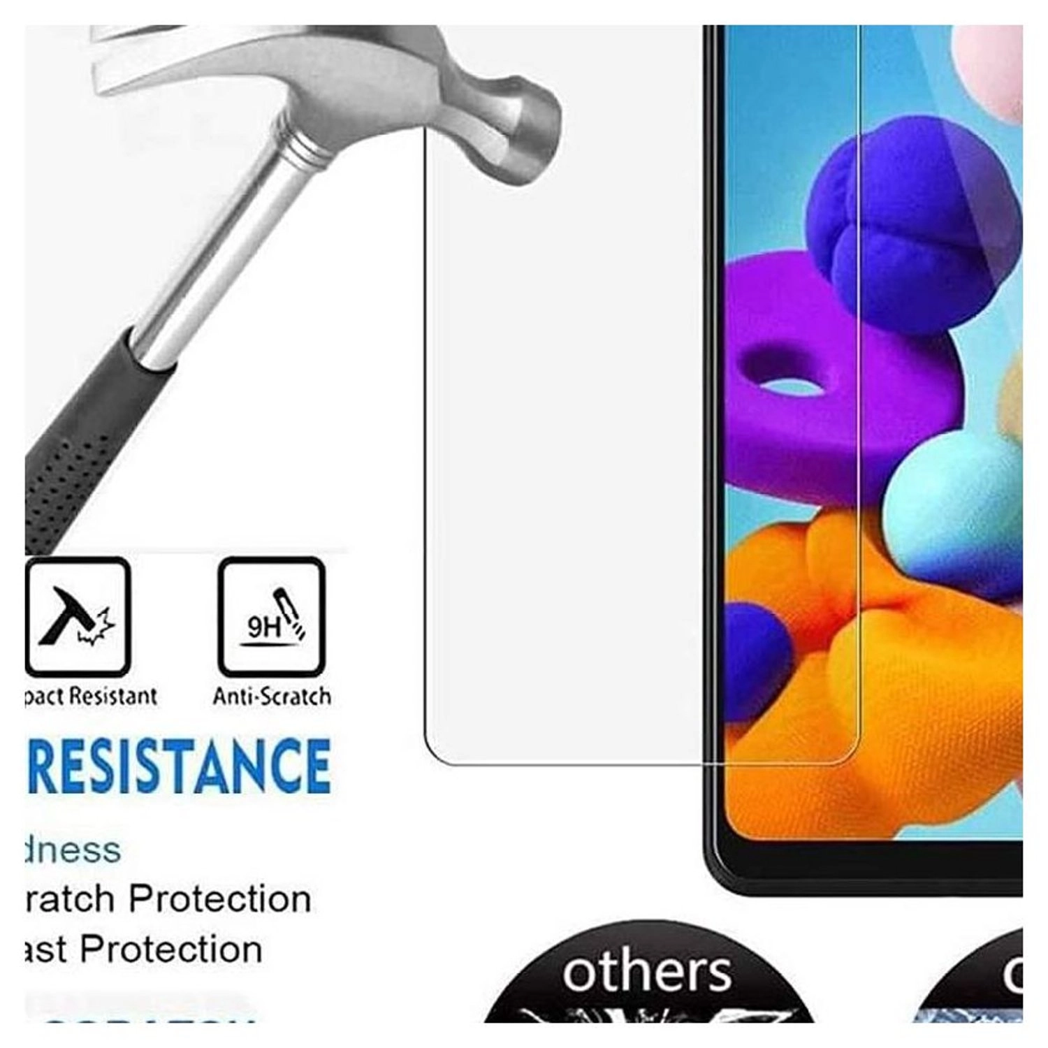 Clear Tempered Glass Screen Protector for Samsung Galaxy A21s (2-Pack)