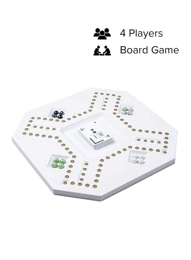 awah Jackaroo - White Leather Foldable 4 Player