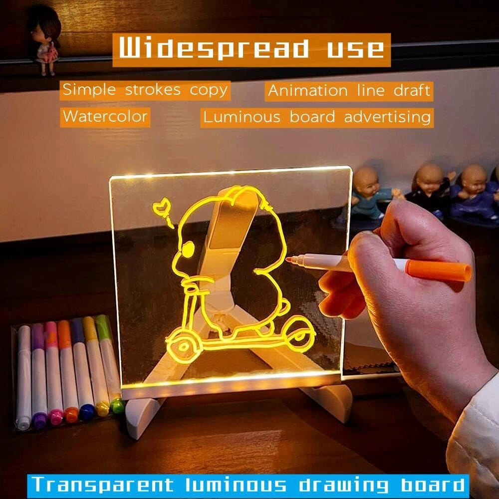 LED Acrylic Writing Board - Corded Electric Pink