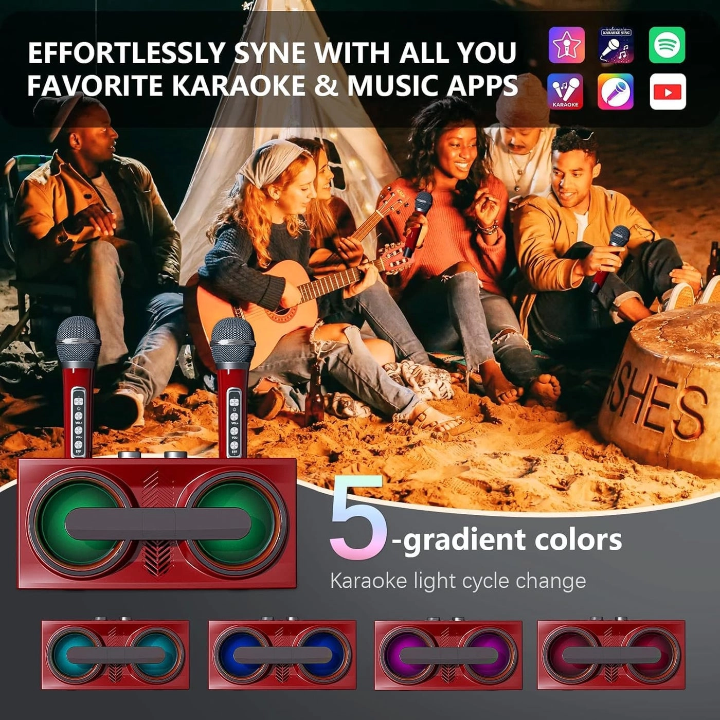 Portable karaoke speaker