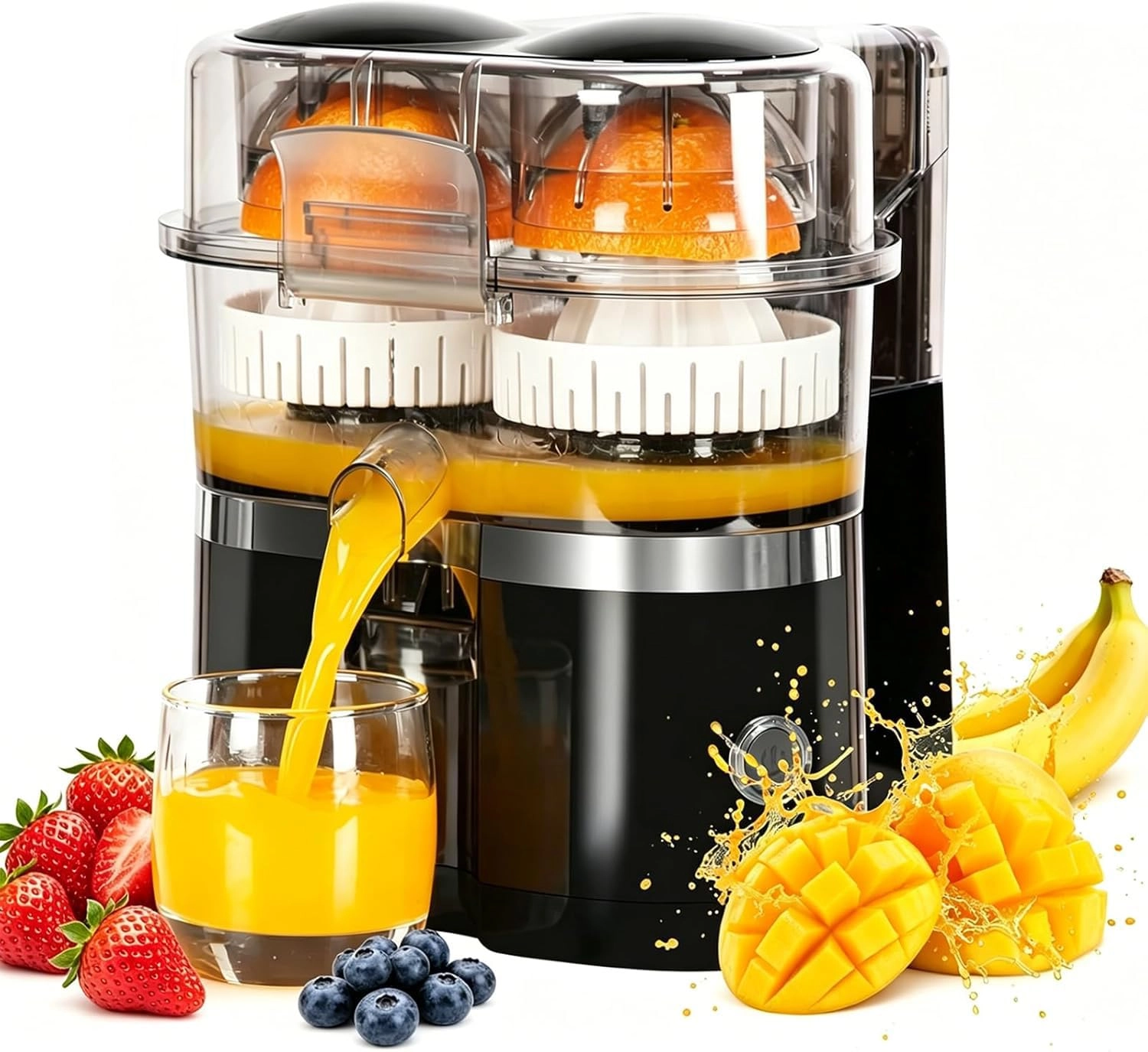 QWPIOFSD Dual Head Electric Citrus Juicer - 150w ≤400ml