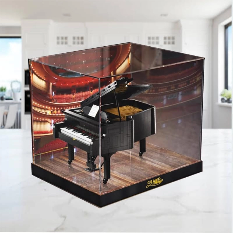 Lego Ideas Clear Acrylic Display Case (21323) - Acrylic High Wood Bottom