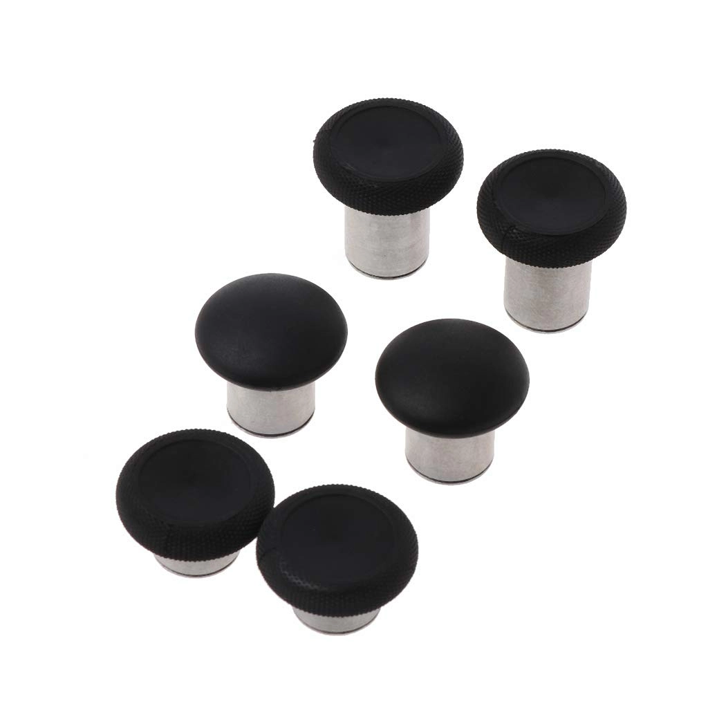 huangtianjintu Swap Thumbstick Grips - 6pcs Compatible for Xbox One Elite PS4 Controller Plastic Metal