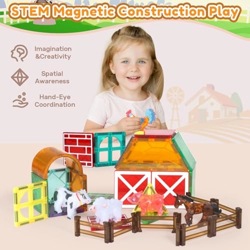 Magnetic Farm Animals - 3 years - 12 years 5 pieces