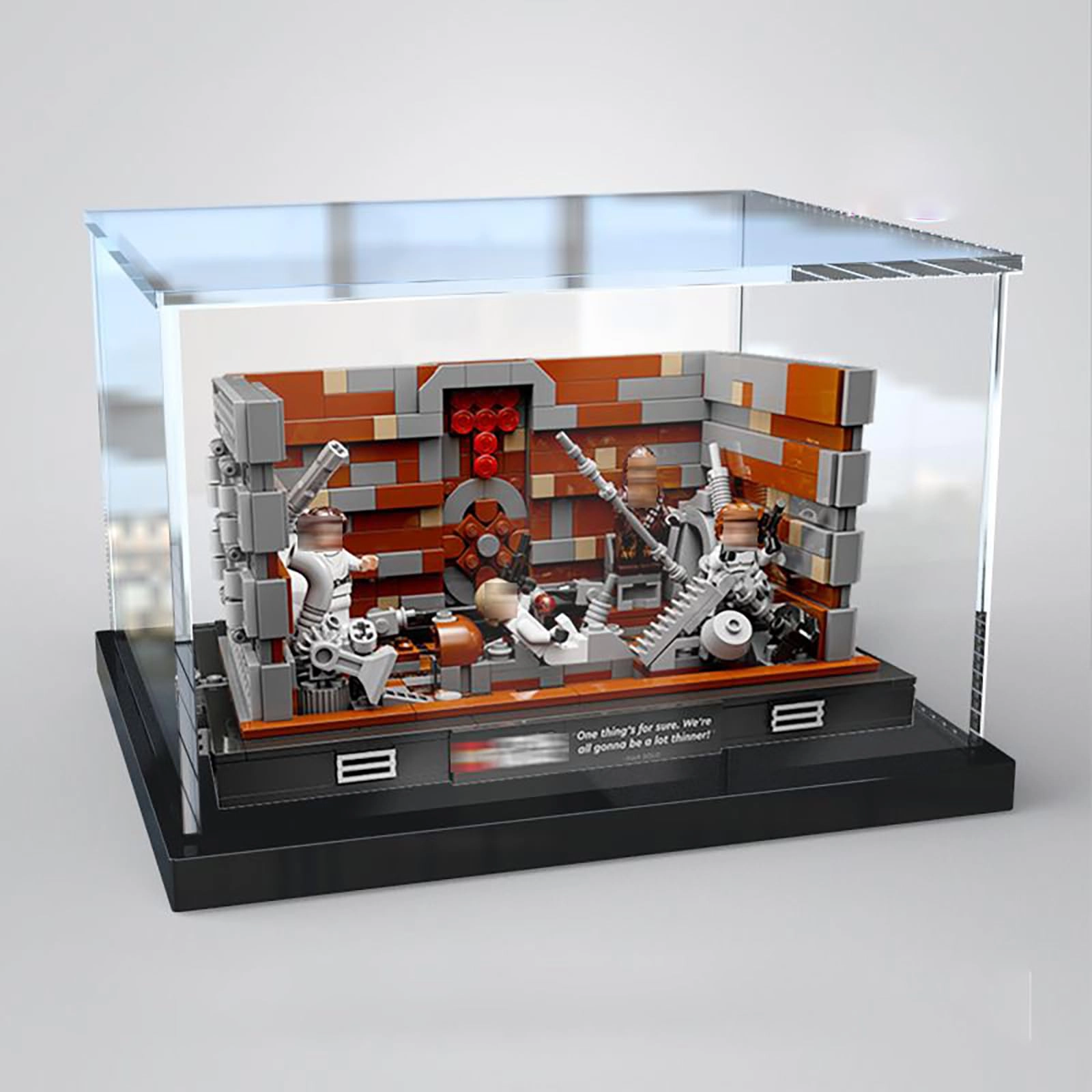 China Display Case - 75339 Black Base (3mm) 25 x 20 x 15 cm