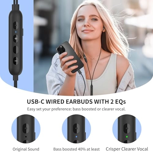 USB C Headphones Wired Earbud