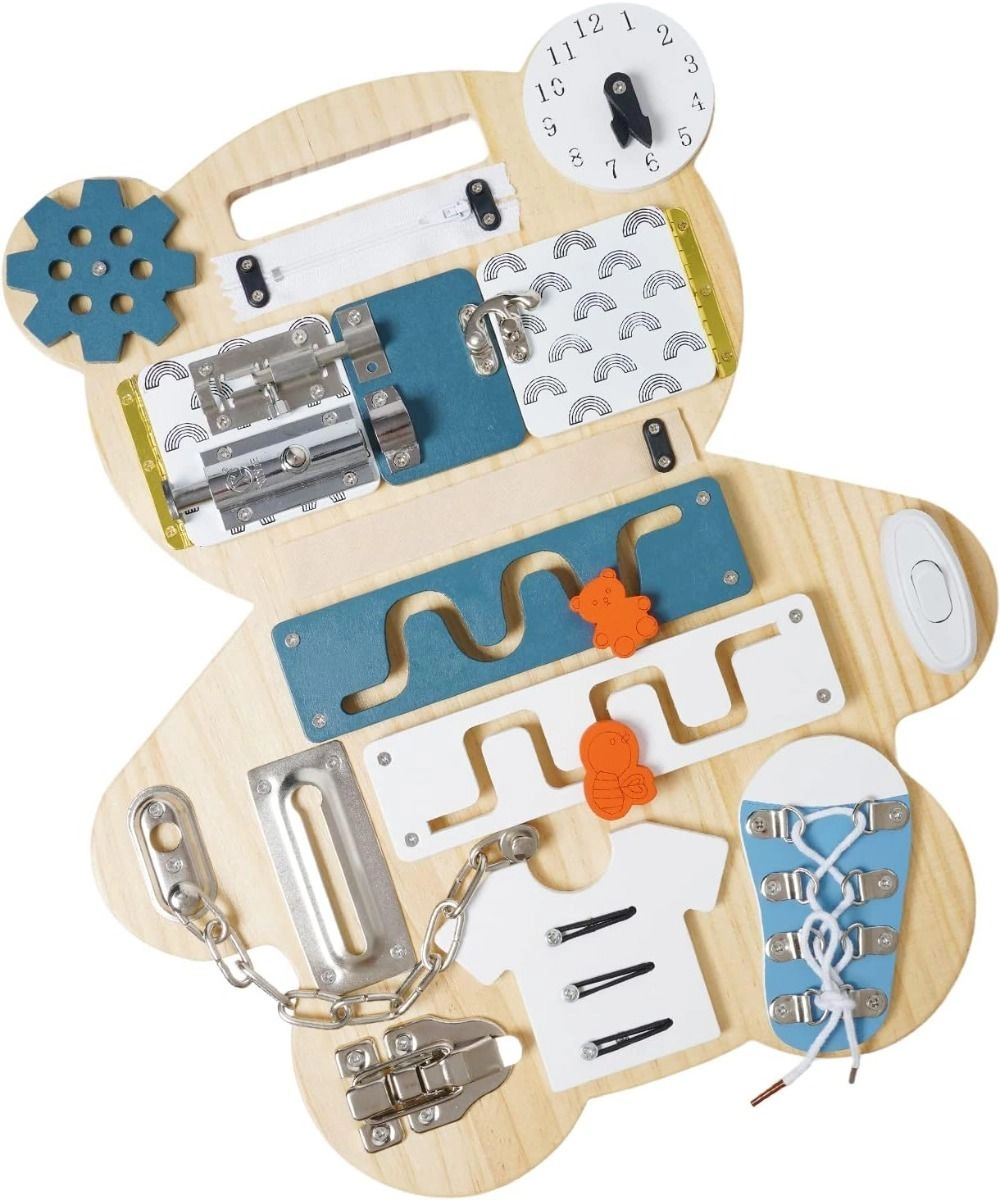 14 In 1 Wooden Busy Board - 3 +