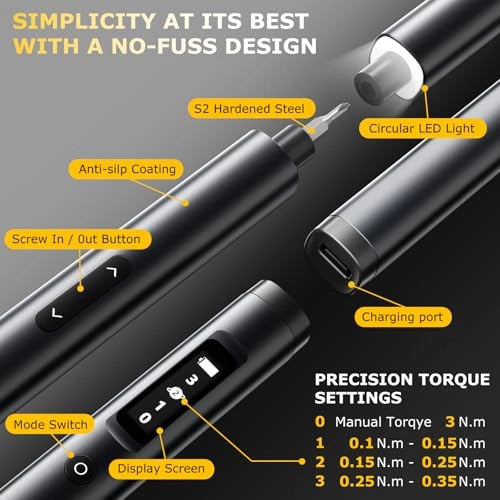 37V Magnetic Multi-Bit Screwdriver Set (57 Pcs)