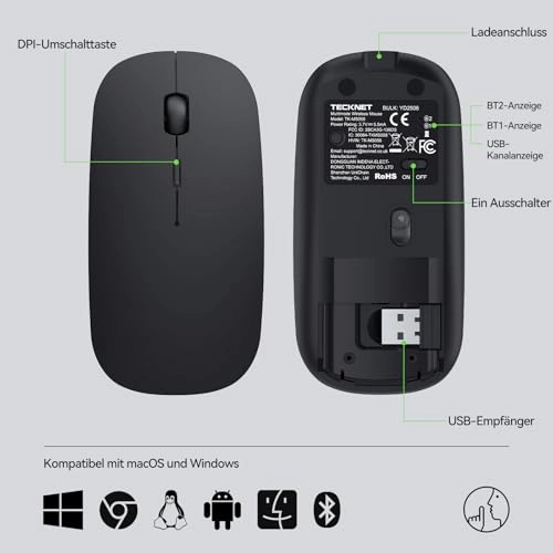 4800 DPI 6-Button Mouse - Wireless