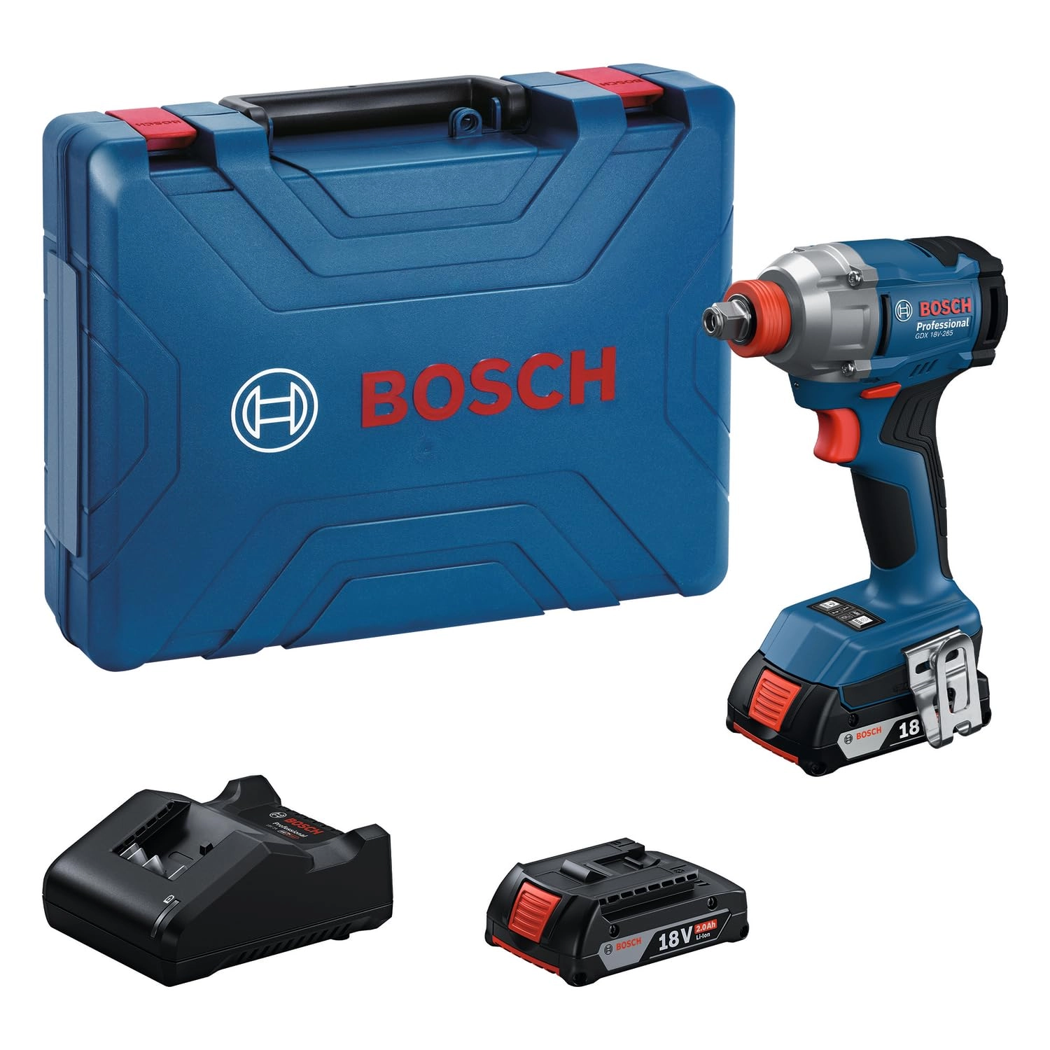 BOSCH Professional Power Tools GDX 18V-285 - 2x 2.0Ah