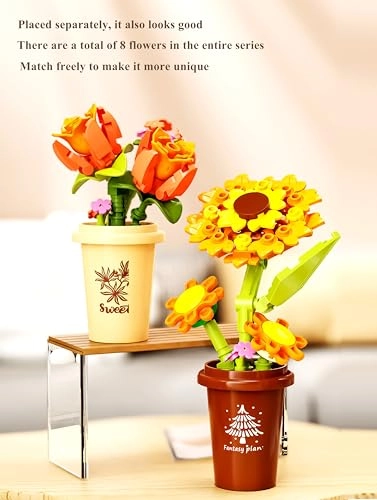 Flower Bouquet Building Set - 588 pcs bonsai