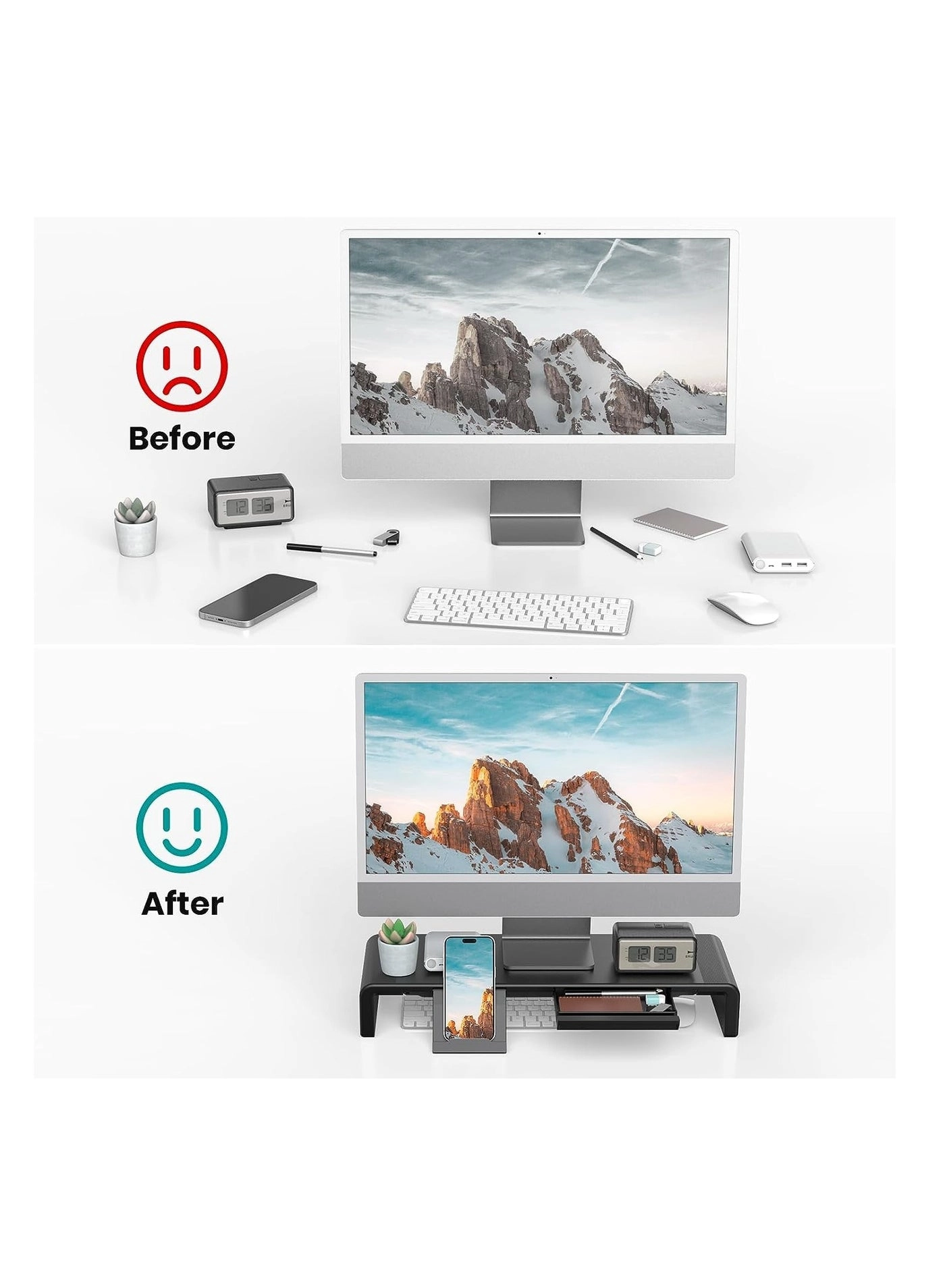 Monitor Stand - 16.5 inch 18.5 inch 20.5 inch