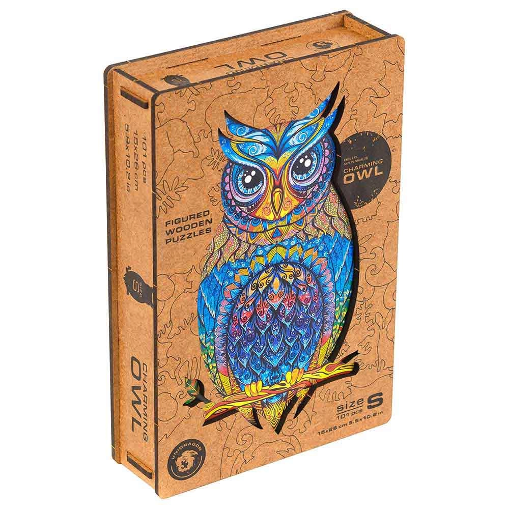 Unidragon Charming Owl Wooden Puzzle (4107390-OWL_S) - 101 pcs