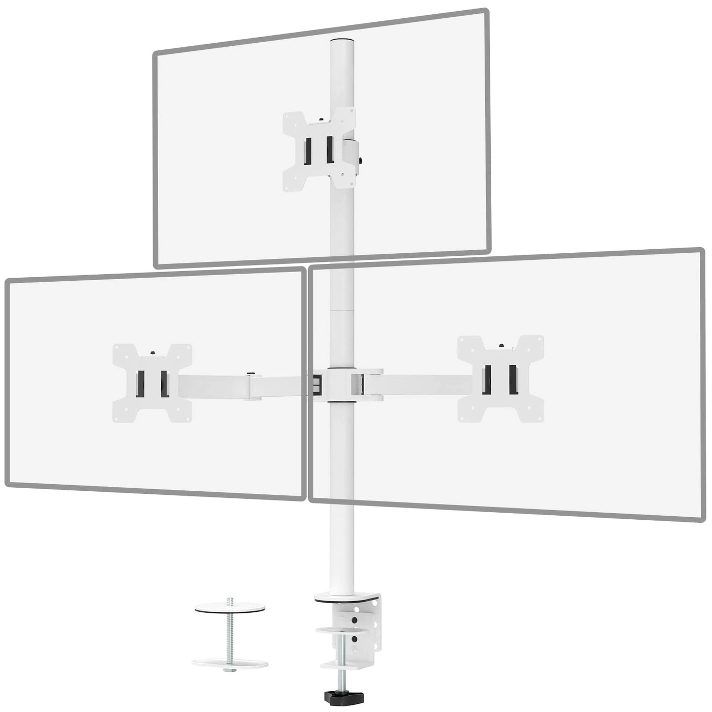 WALI Triple LCD Monitor Desk Mount - 27 inch