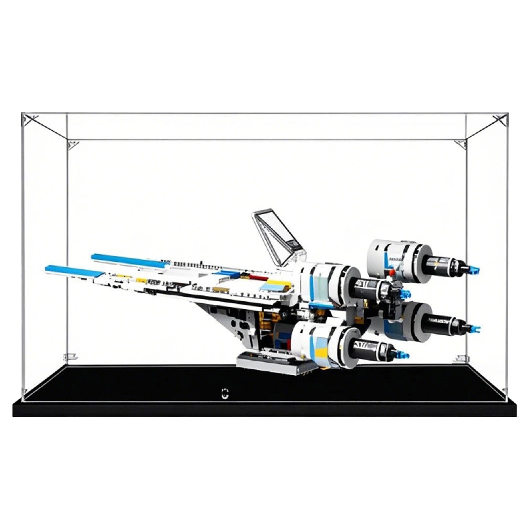 Acrylic Transparent Collectible Display Case for LEGO 75399 Starfighter Block Model - 3mm thickness