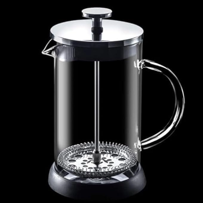 French Press - Borosilicate Glass Stainless Steel Filter