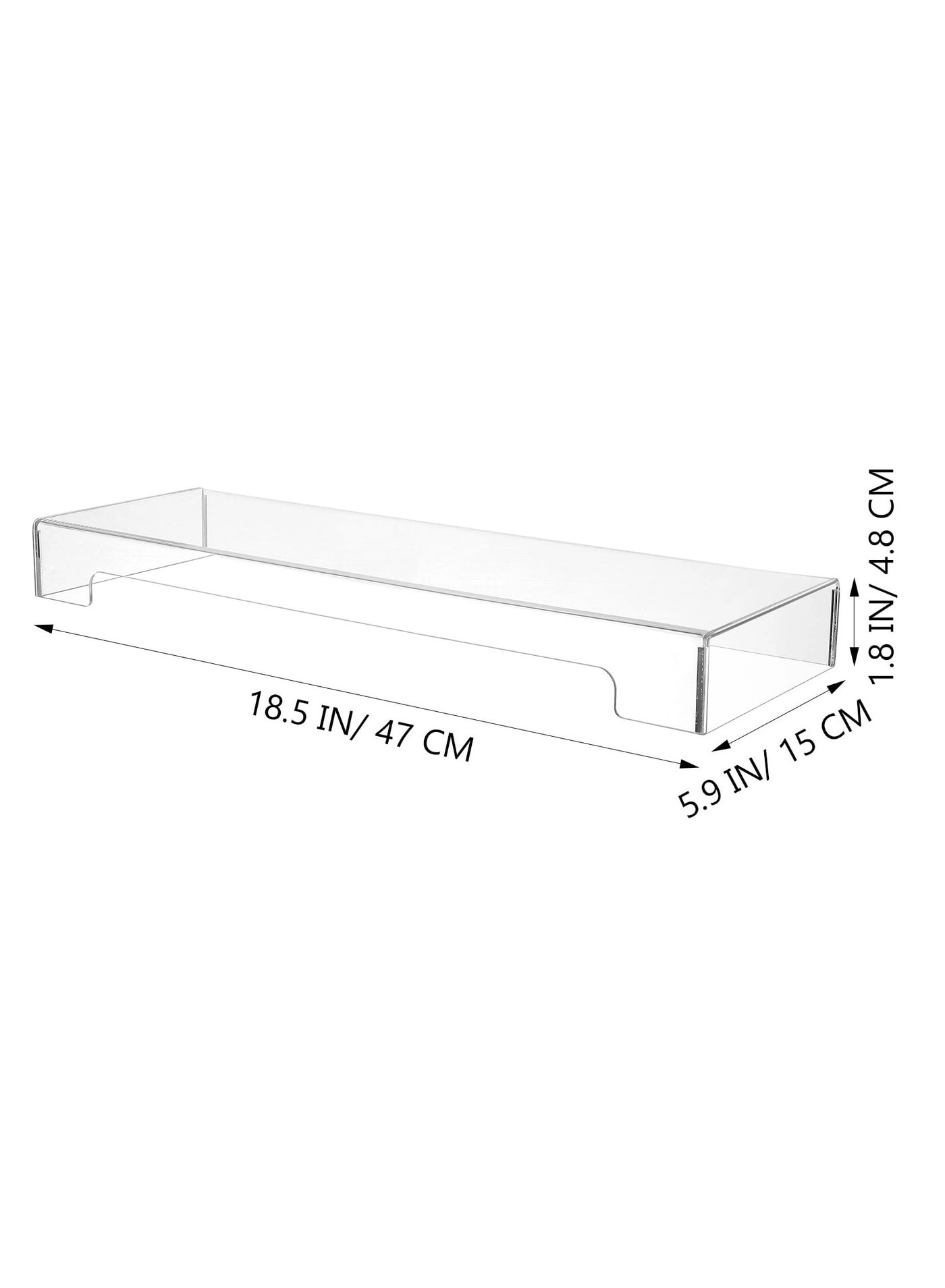 Keyboard Cover - Acrylic Transparent 18.5x5.9x1.8 Inch