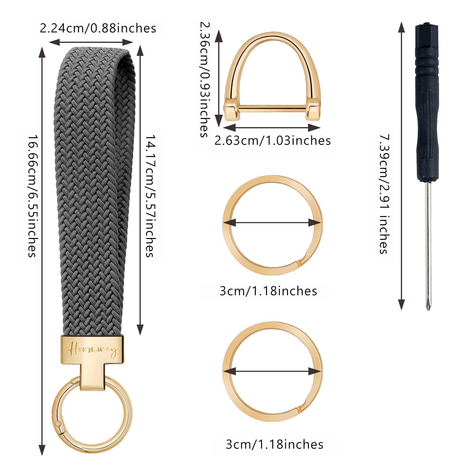 Elastic Wristlet Keychain - Fun