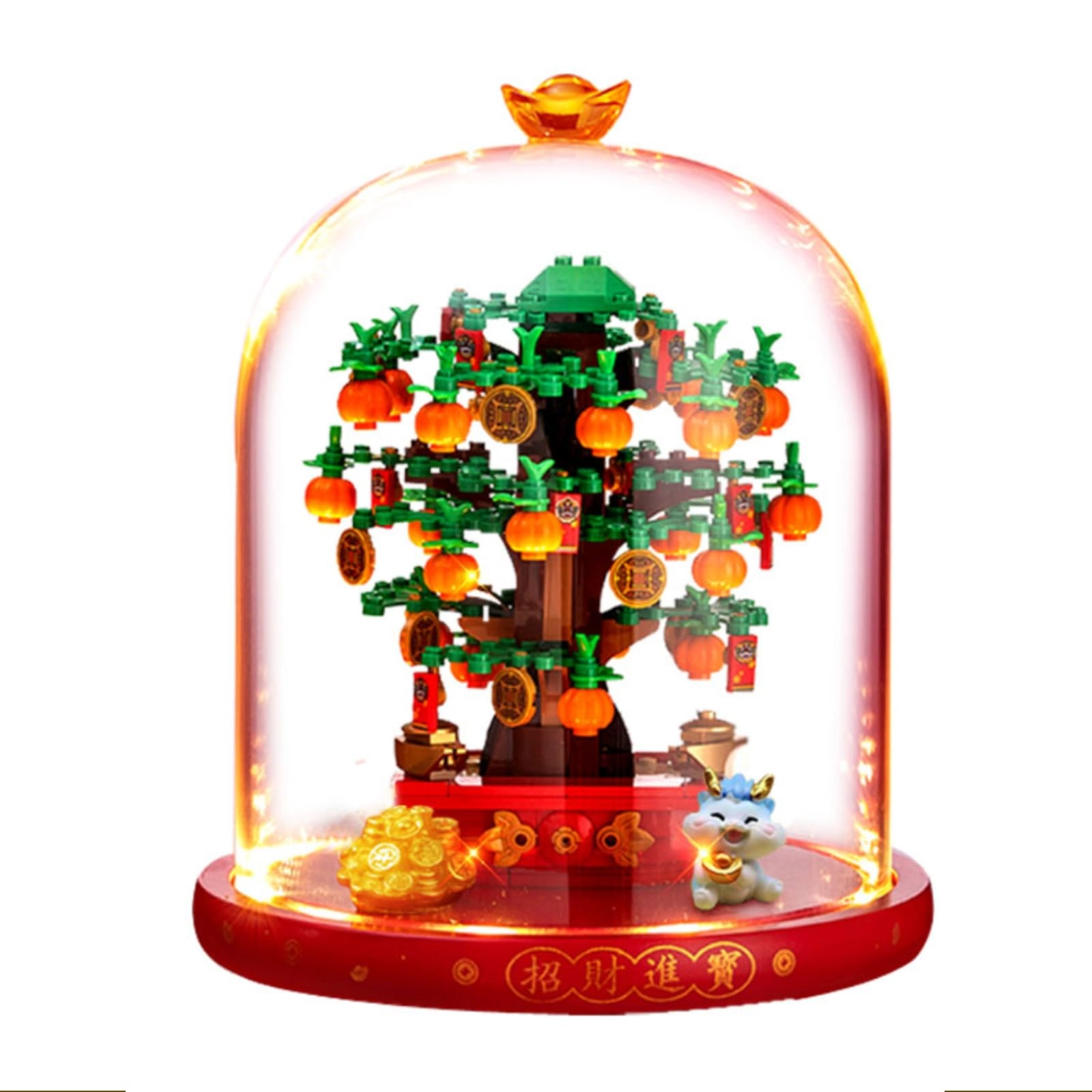 Generisch Lighted Glass Display Case - 15 x 15 cm 3 mm acrylic